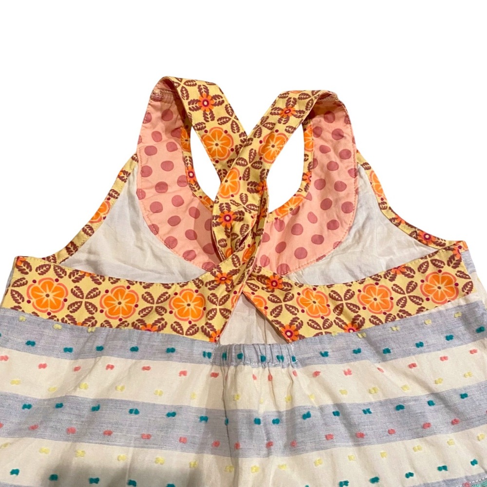 MATILDA JANE Happy & Free Dotted Sky Dress SZ 6 Blue Stripe Swiss Dot Artsy Boho - Picture 6 of 11
